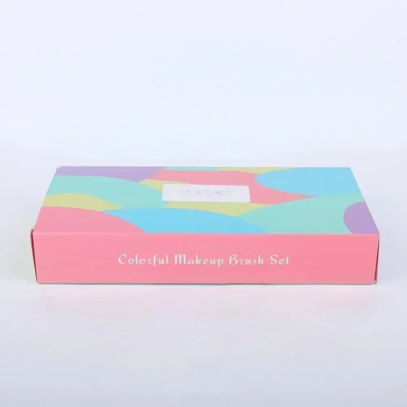 Docolor Makeup Brushes 17 Pcs Colourful Rainbow Synthetic Make Up Brush Set - Picture 11 of 15